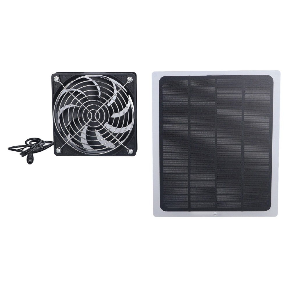 6W Solar Panel Ventilation Fan - Keeps Air Fresh In Chicken Houses & Rvs 8441357453743