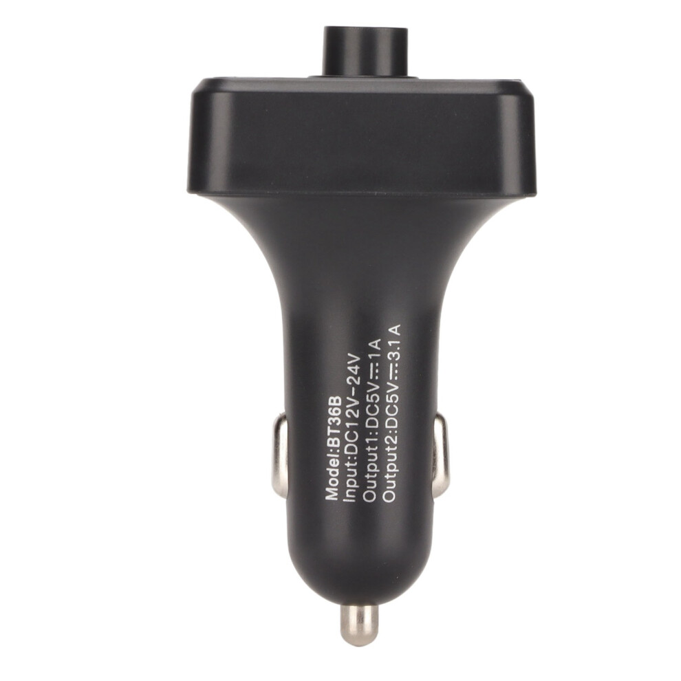 Multifunction Led Car Charger Bluetooth 5.0 Fm Transmitter Dual Usb 12V-24V 7891357453846