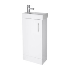 Harley 400mm Gloss White Floor Standing Unit