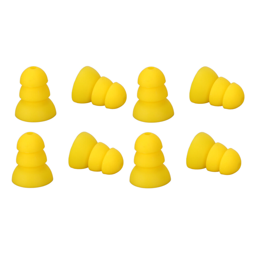 8Pcs Soft Silicone Hearing Aid Ear Tips For Bte Ite Hearing Aids Yellow 8701357456329