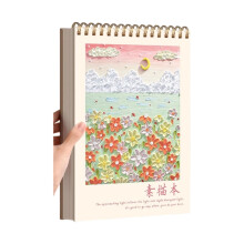 Papier 220gsm extra épais de carnet-La lune se couche et l'A44