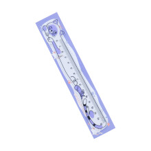 Règle souple en forme de chats, 15cm, fournitures-Violet