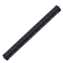 Präzises Aluminium-Dreiecksmaßstab für Architekten-Schwarz 15cm