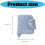 Multipocket kaarthouders met print Lichtgewicht-Blauw 4