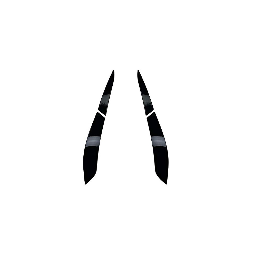 Car Rear Head Eyebrow Cover Trim For 2009-2012 Golf 6 Mk6, Abs Plastic Head Lamp Sticker Replacement Black/Light 9105992876655