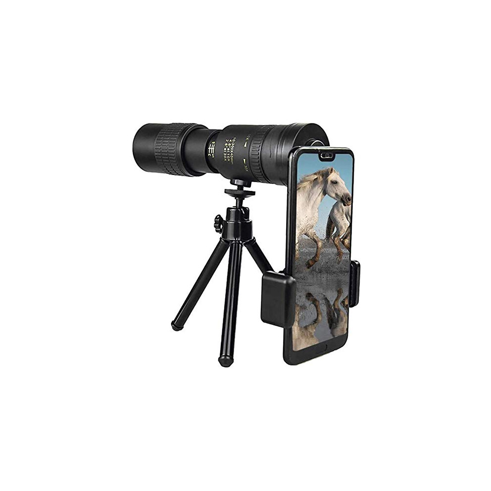 4K 10-300X40mm Telephoto Zoom Monocular Telescope Smartphone Tripod Compatible Waterproof Bird Watching Outdoor Travel 9105992876679