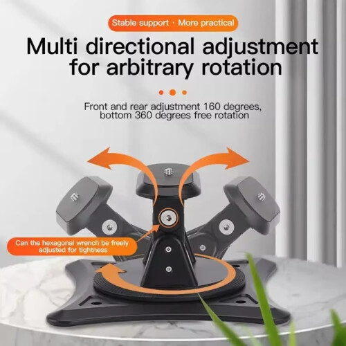 Desk Projector Stand Holder 360-Degree Rotating Bracket, Ceiling Mount Bracket, Adjustable, Universal Compatibility 2