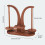 Magnetic Wool Bobbin Rotary Double Spindle Crocheting Tool For Handwork Brown 4