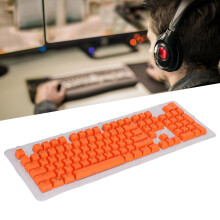 106 Tasten OEM-Höhen-Injection-Keycaps für mechanische 61/87/104 Tastaturen, Orange/Rot/Schwarz