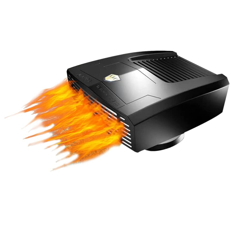 12V 180W Car Heater With Windshield Defogger And Defroster, Heating And Cooling Fan, Base Black 9354506656010