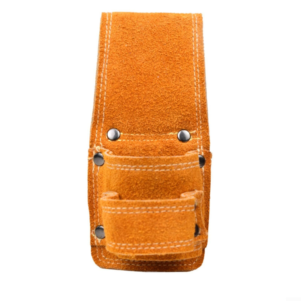Hammer Holder For Belt Cowhide Hammer Loop Holster For Claw Hammers Mallets And Wrenches Double Socket 9339159951101