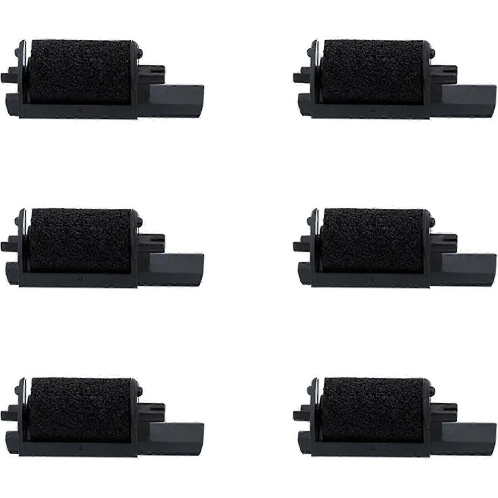 Kikidex (As Show, Bk) 6Pcs Ink Roller Set For Ir40t For Citizen Cx-123 /Cx-120 Calculator And Many Others Black Red Black,Red