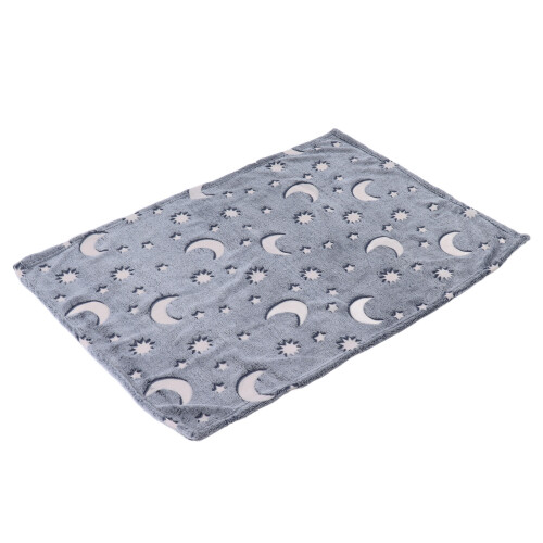 Luminous Double Sided Polyester Blanket 1.52x1M Dusty Blue