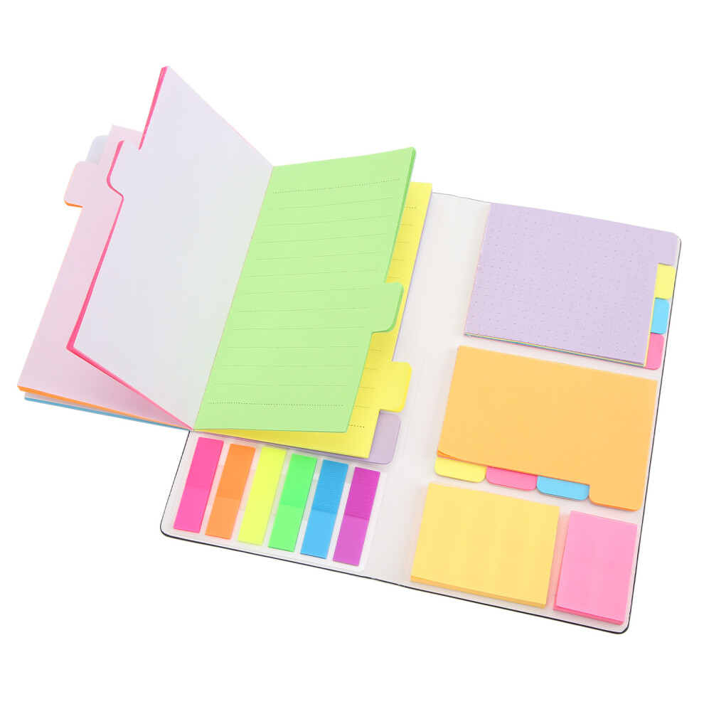 Set of 4 Reusable Sticky Note Pads Bright Colors Clear Texture for Work-image-OPC-PMPF5K6-NEW