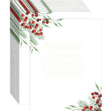 100 PCS Christmas Tree Holiday Letterhead Christmas Border-B