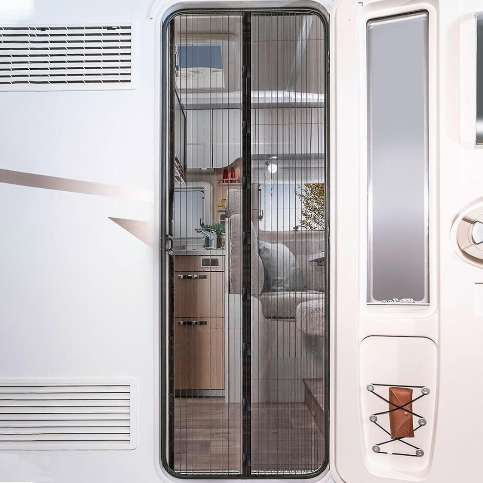 Kikidex (As Show, One Size) Magnetic Mosquito Net For Door - 80 X 200 Cm - For Motorhome, Trailer