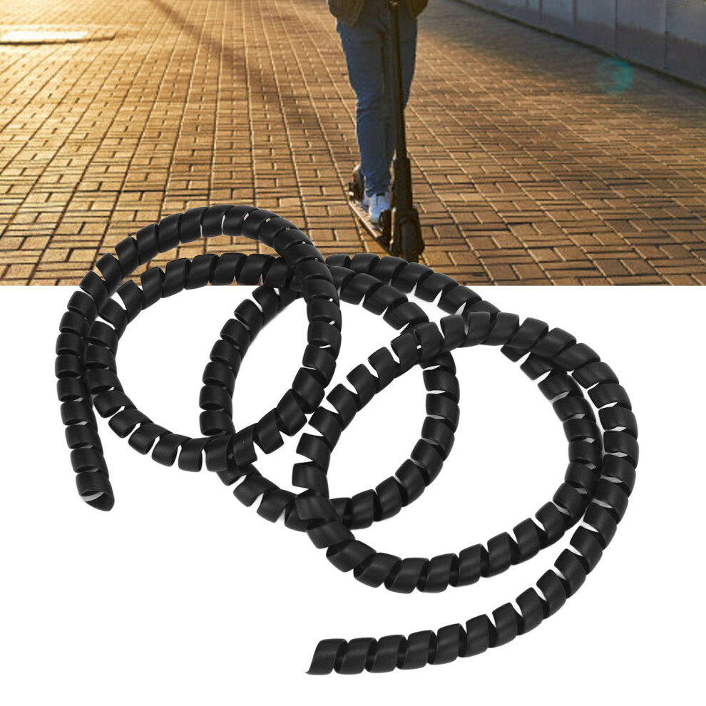 Universal Plastic Spiral Cable Wrap For Electric Scooter M365 Pro 1M Black 4331357461821