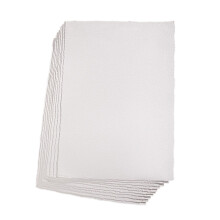 10 Sheets 300g Cotton Deckle Edge Thick White Art Paper Set-A4.