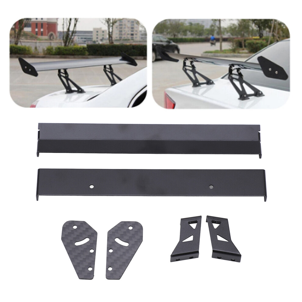 Aluminum Carbon Rc Rear Wing Spoiler For 1/10 On Road Drift Car, Black 9451357462057