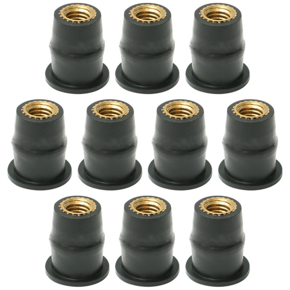 10Pcs Rubber Well Nuts For Motorcycle Windscreen - Durable Accessories 3422331491543