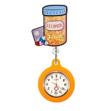 Porte-Badge de sable liquide avec pince-Bot à médicaments orange