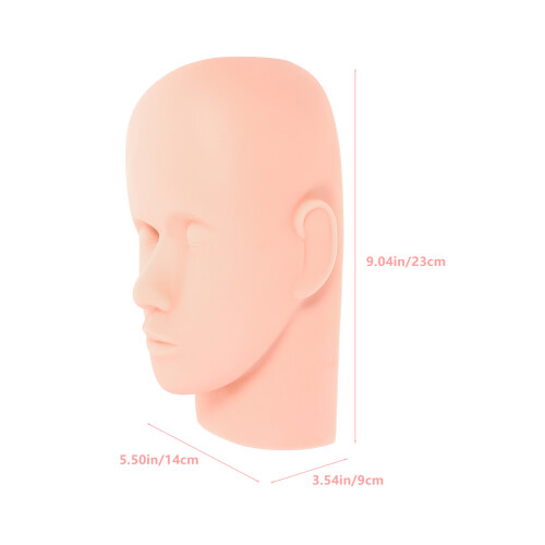 Tête Mannequin Extensions Cils Rose PVC Pour Usage Domestique 2