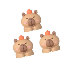 Support de cordon en PVC Animal, 3 pièces, Clip, support-1