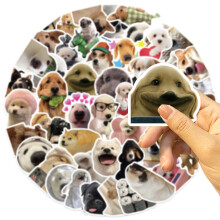 Autocollant de chien de dessin animé, 50 pièces, autocollant