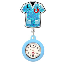 Porte-badge à sable liquide avec clip-Combinaison médicale bleue