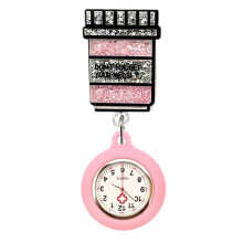 Porte-badge rétractable en sable liquide, avec-Bouteille rose