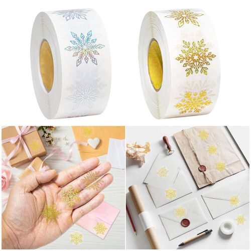 Sceaux d'enveloppe autocollants de noël transparents,-C450 2