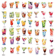 Autocollant de marquage Aquarelle découpé, 50 pièces, pâte
