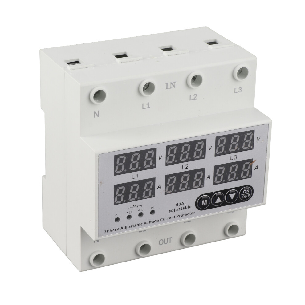 High Sensitivity 63A Voltage Protector - Auto Reset & Dual Display 4331357464044