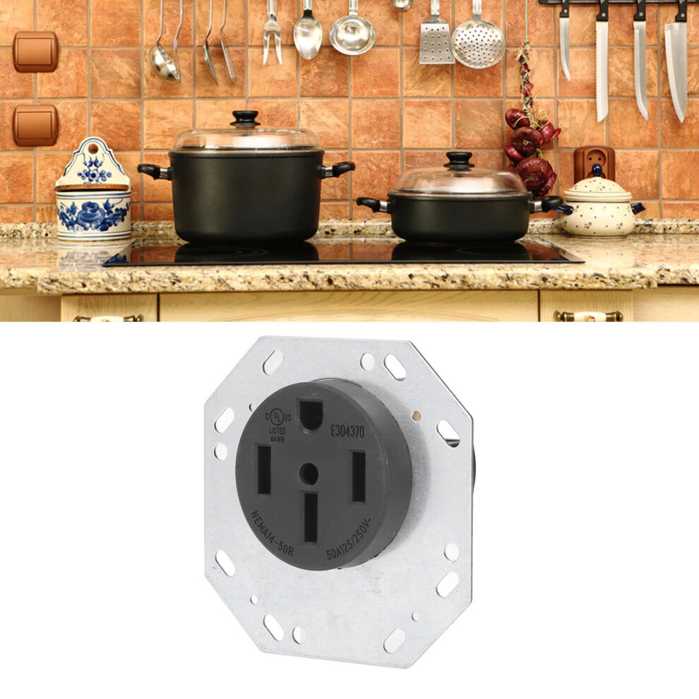 L14-50R Industrial Outlet Socket 50A 125V Pa66 Plastic 8711357464125