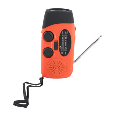 Notfall-Handkurbel-Solar-Wetterradio mit 2000 mAh, tragbares LED-Taschenlampe
