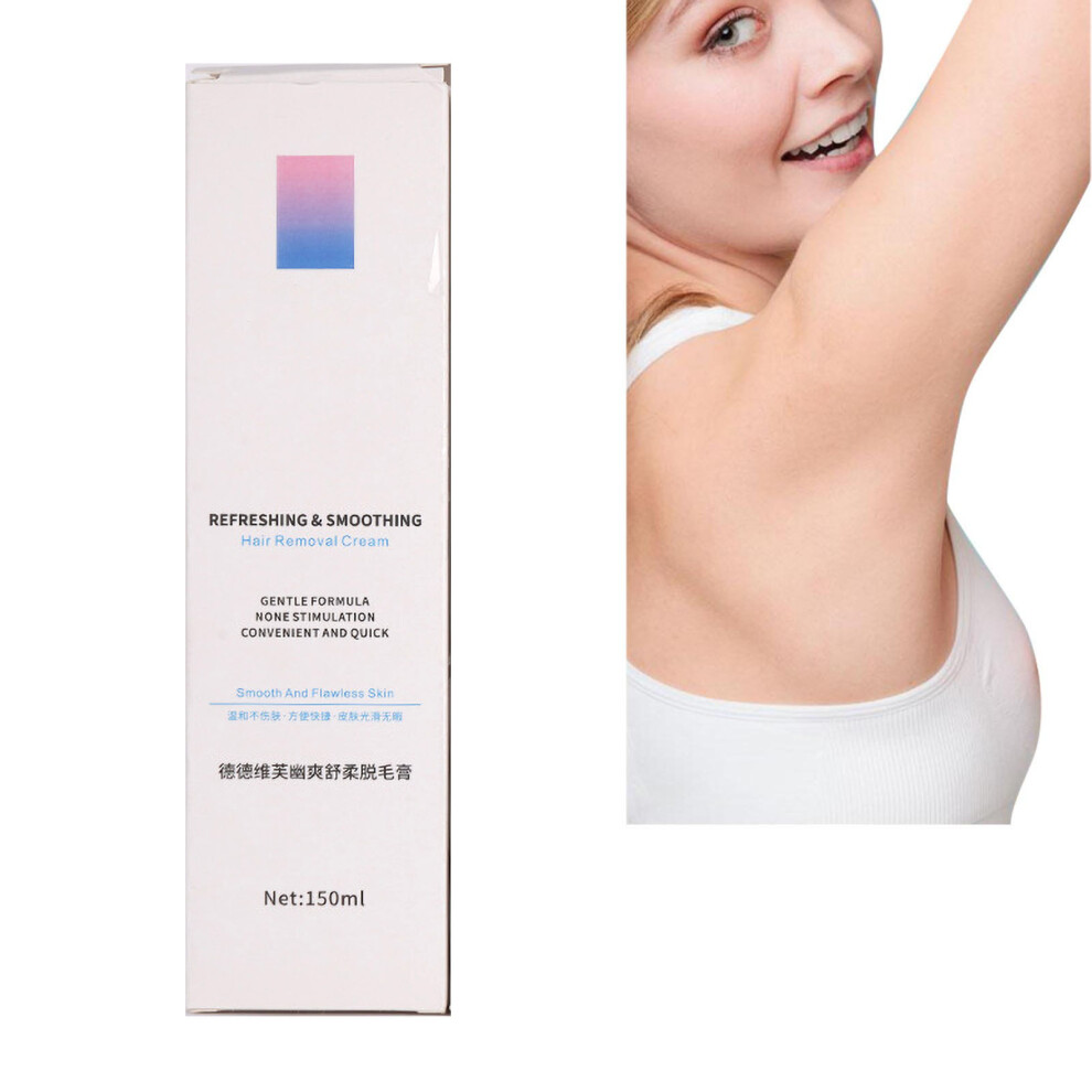 Blue/White Herbal Hair Removal Spray Foam 150Ml Painless Long Lasting &