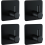 4 Pcs Self-adhesive Hooks, Towel Holder Without Drilling, Bathrobe Hook (black) 1