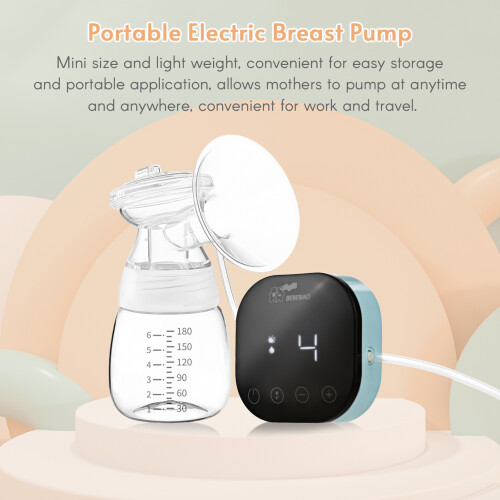 BEBEBAO BB-E001 Tragbare Elektrische Milchpumpe, 9 Stufen Touchscreen 1