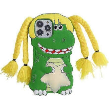 Neuestes Modell 2025: 3D-Dinosaurier-Hülle für iPhone 15 (6,1 Zoll), niedliches Cartoon-Kawaii-Design