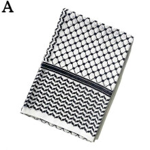 (Schwarz) Palästina-Schal, islamischer Chiffon-Schal, Keffiyeh-Hijab, palästinensischer Hijab-Schal