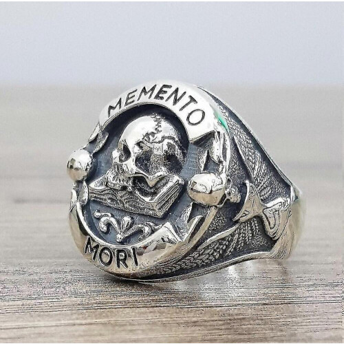 (11) Totenkopfring aus Sterlingsilber 1