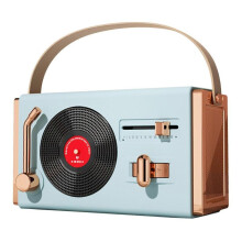 Blå utomhus Bluetooth-högtalare Bärbar dekorativ högljudd USB-minnen med stöd för retro Bluetooth-högtalare för vardagsrummet och kontoret