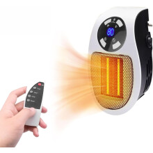 Tragbarer Steckerheizkörper, 500 W kleiner elektrischer Heizkörper mit Überhitzungsschutz, einstellbarem elektronischem Thermostat, präziser