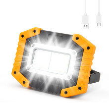 (Quadratisch) Wiederaufladbare 30-W-LED-Arbeitsleuchte, 3 Modi, 2000 lm, tragbarer COB-Flutlichtstrahler, wasserdichte Campingleuchte, Siche
