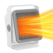 Elektrischer Heizlüfter, kleiner Heizlüfter mit 45 neigbarem Kopf, tragbarer Tischlüfter für Zuhause, energiesparend und leise, mit 2 Heiz