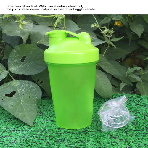 500ml grüner PP-Shaker mit Edelstahlkugel zum Proteinmischen