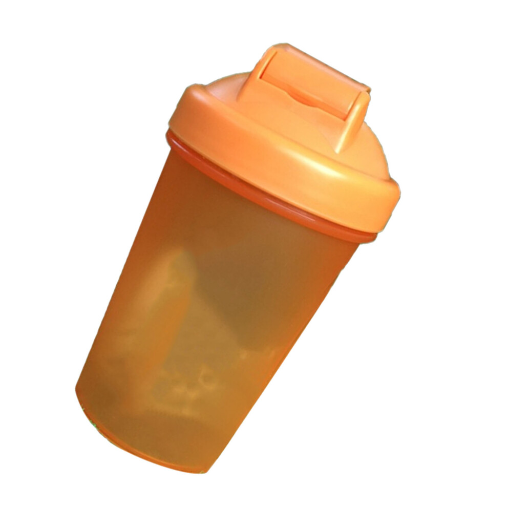 500ml PP Protein Powder Shaker Cup with Stainless Steel Ball - Orange