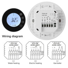 WLAN-LCD-Touch-Thermostat GA/GB/GC AC95-240V Schwarz 110x98x57mm