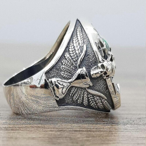 (11) Totenkopfring aus Sterlingsilber 2