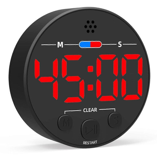 Optischer Digitaltimer mit LED-Anzeige – Ideal für die Küche, Rot